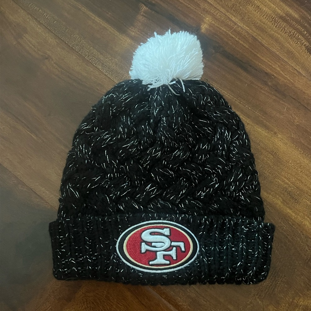49ers Black & Silver Beanie NWOT